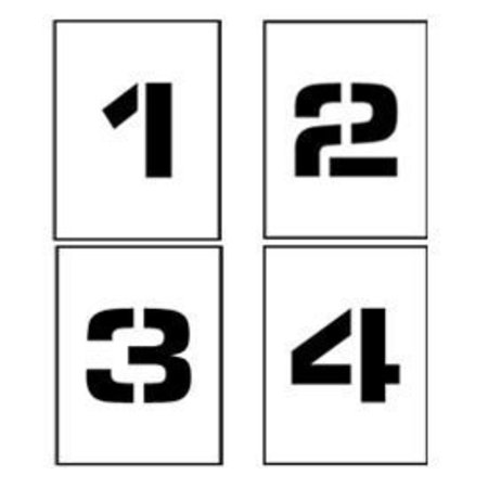 NMC Individual Character Stencil 4" - Number Set 0-9 PMN4